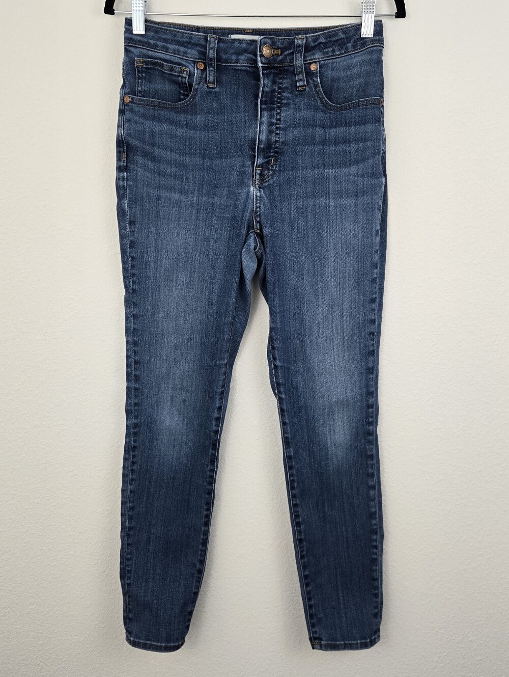 Blue Madewell Curvy High Rise Skinny Jeans